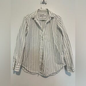 Frank & Eileen Shirt Womens frank  Long Sleeve Oversized Size Large Striped